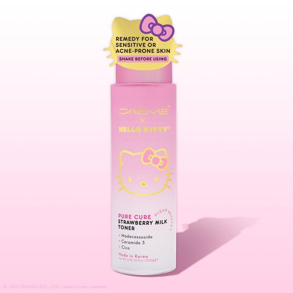 Creme x Hello Kitty Pure Cure Strawberry Milk Toner, Klean Beauty™ 6.76 Fl. Oz.
